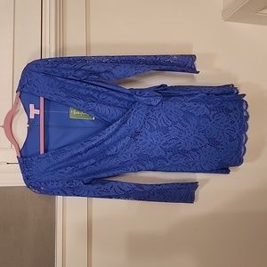 NWT Lilly Pulitzer Tiki Wrap Romper Blue